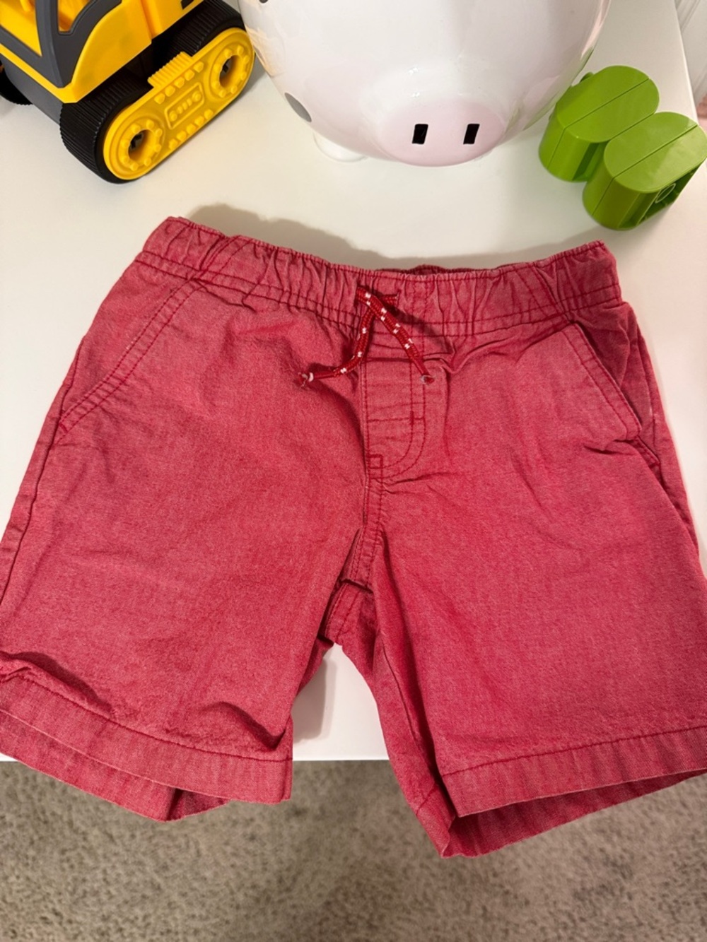 Cat & Jack Coral-Red Kids Elastic Waist Shorts